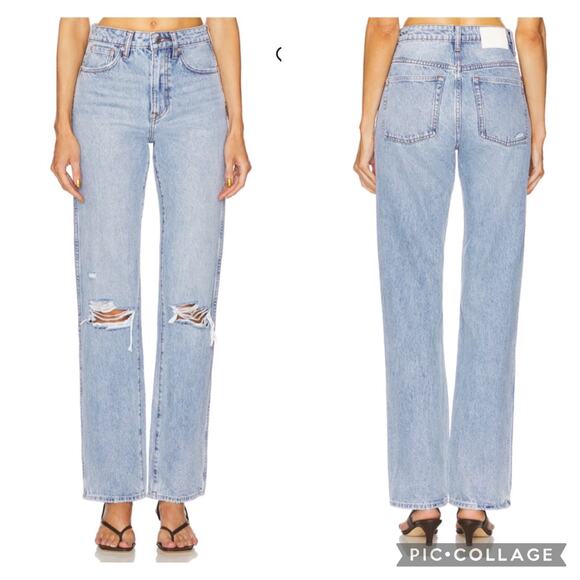 GRLFRND Denim - Grlfrnd Sara Super High Rise Slim Straight Jeans Size 27